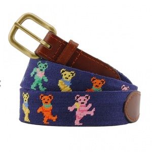 Smathers & Branson Grateful Dead Hand Stitched Dancing Bears Belt Size 36